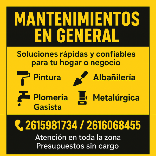 Mantenimiento Hogar en Mendoza