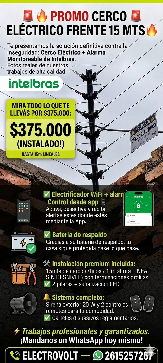 Cercos eléctricos INTELBRAS, Alarma, Cámaras wifi
