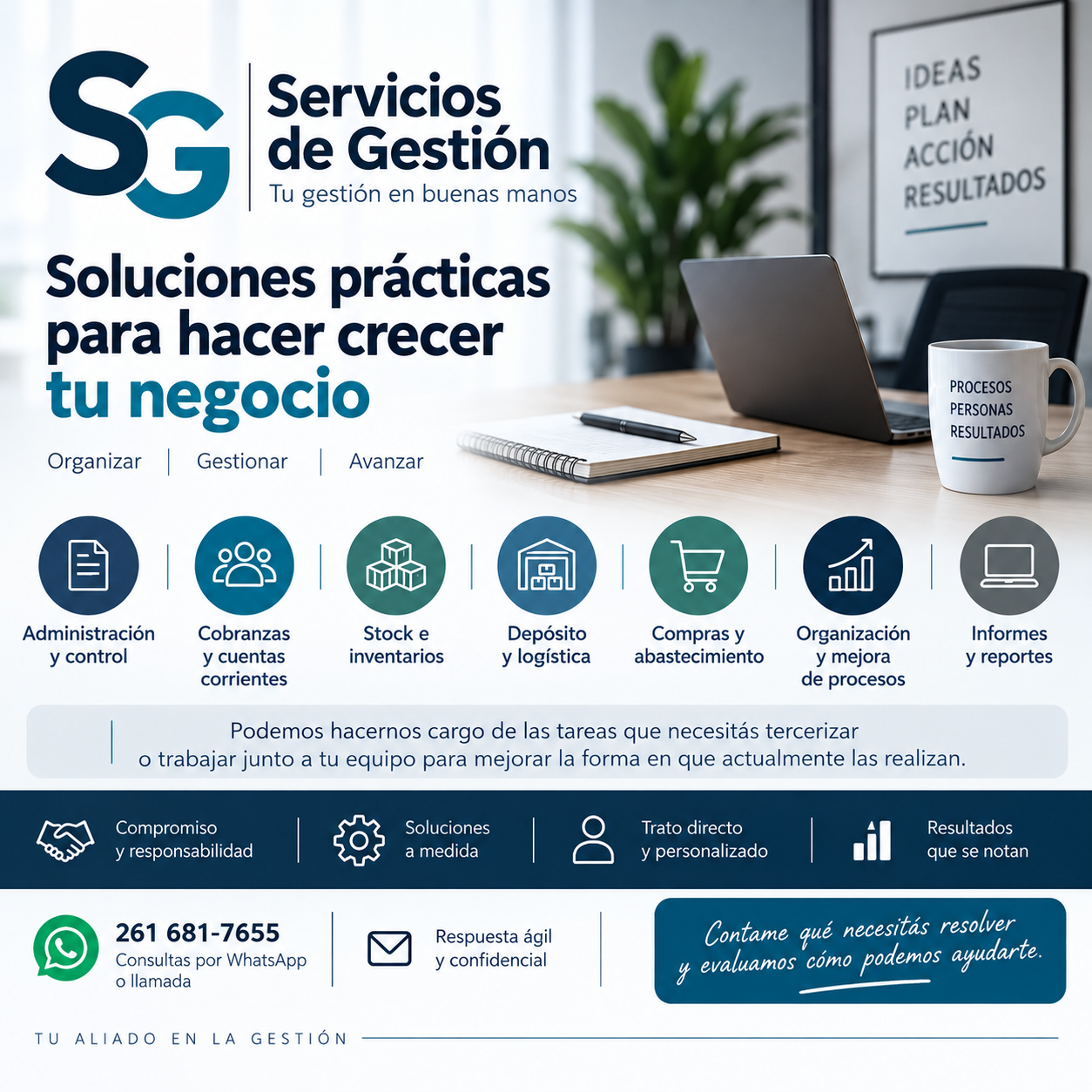 Servicios de Gestión Administrativa, Cobranzas, Stock y Logística